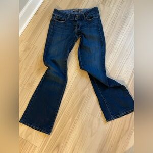 Paige Hidden Hills Bootcut Jeans Size 30 Dark Wash Double Button